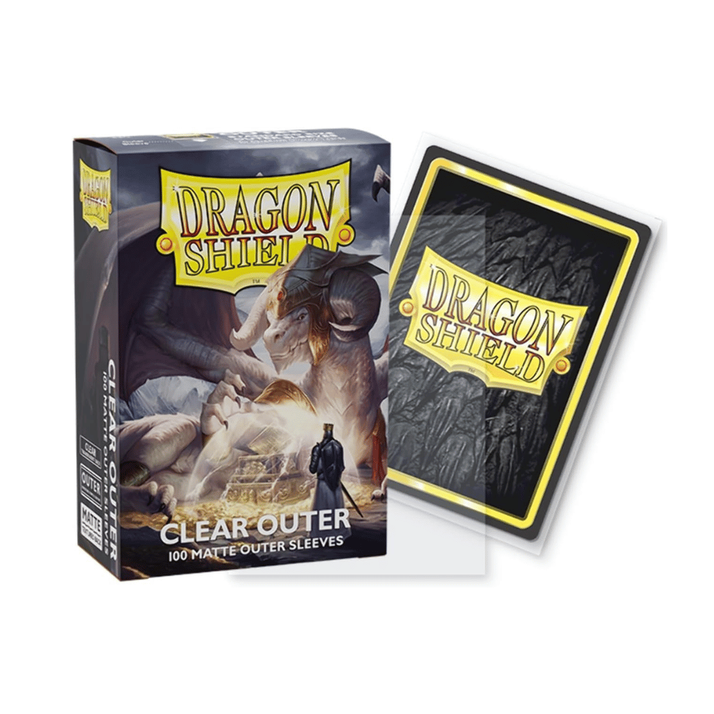 Dragon Shield Standard Outer Sleeves - Matte Clear (100 Sleeves)